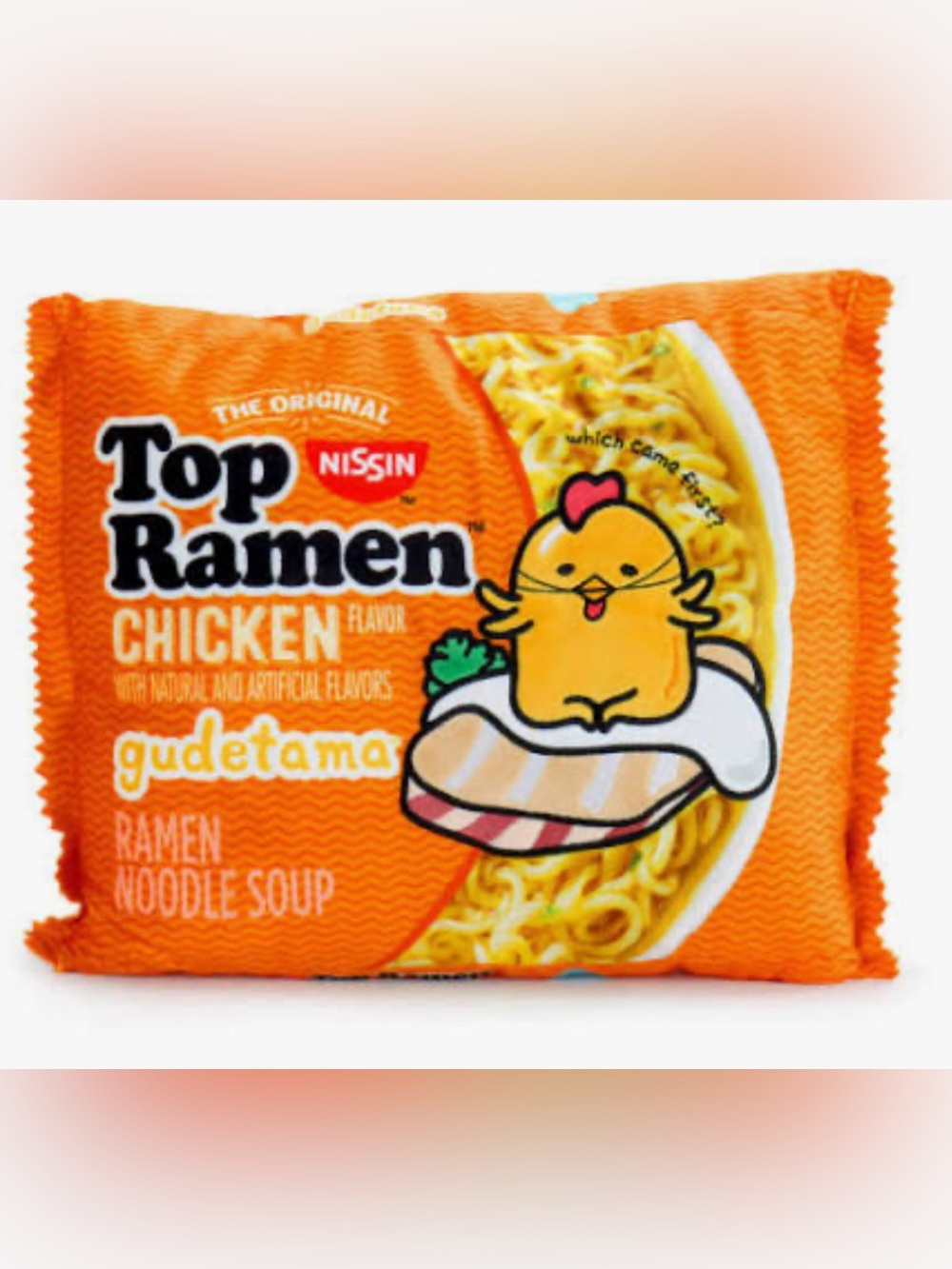 Top Ramen Soup Nissin Pillow Chicken Gudetama